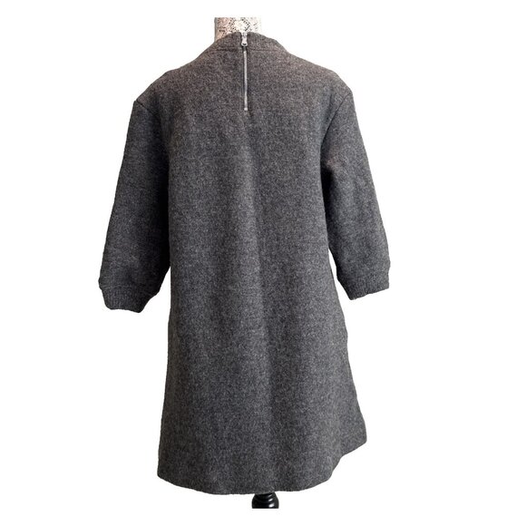 Marc by Marc Jacobs GreyDress Women’s Large gold Metallic flecks Liya Wool Shift - Picture 3 of 16